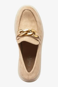 Duffy Loafers med detalje i metal Beige Discount