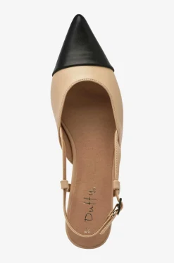 Duffy Slingback Shoes Black/beige Discount