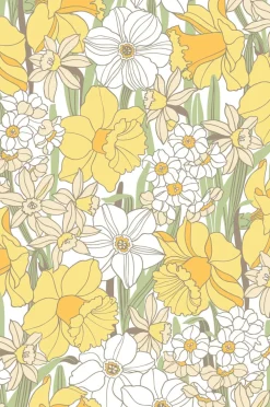 Duro. Tapeter>Tapetprøve Påsklilja Gul