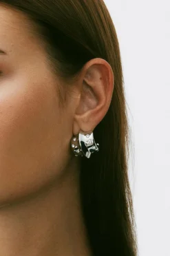 Edblad Smykker>Øreringe Barre Hoops L Steel