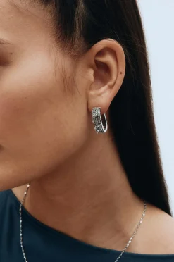 Edblad Smykker>Øreringe Rays Hoops L Steel