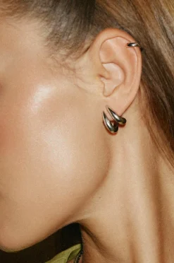 Edblad Smykker>Øreringe Spire Hoops L Steel