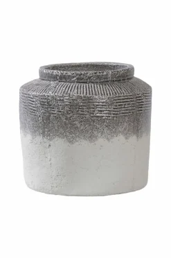 Eightmood Potteskjulere>Gryde Boho medium Grå/Offwhite