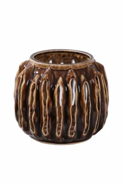 Eightmood Lysestager & Lanterner>Lanterne Thorn medium Mørkebrun (mörkbrun)/kakaobrun