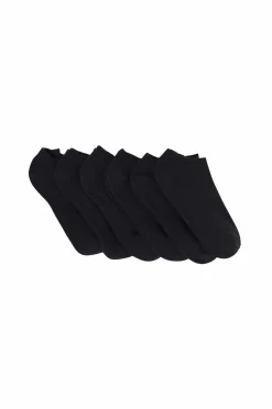 Ellos Collection Ankelsokker Sneaker 6-pak Sort, 6-pak Sale