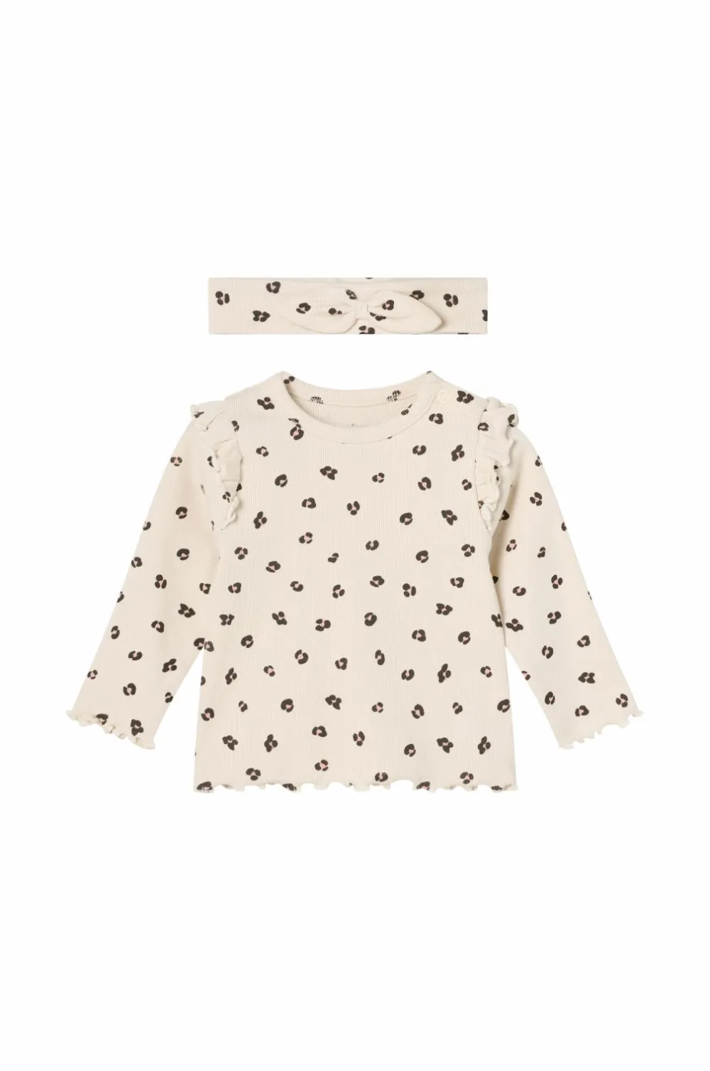 Ellos Bukser, Jeans & Leggings|Toppe & T-Shirts>Collection Babysæt 3 dele Leiomønstrad