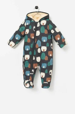 Ellos Collection Babydragt Honey Mørkegrå bjørnemønstret Outlet