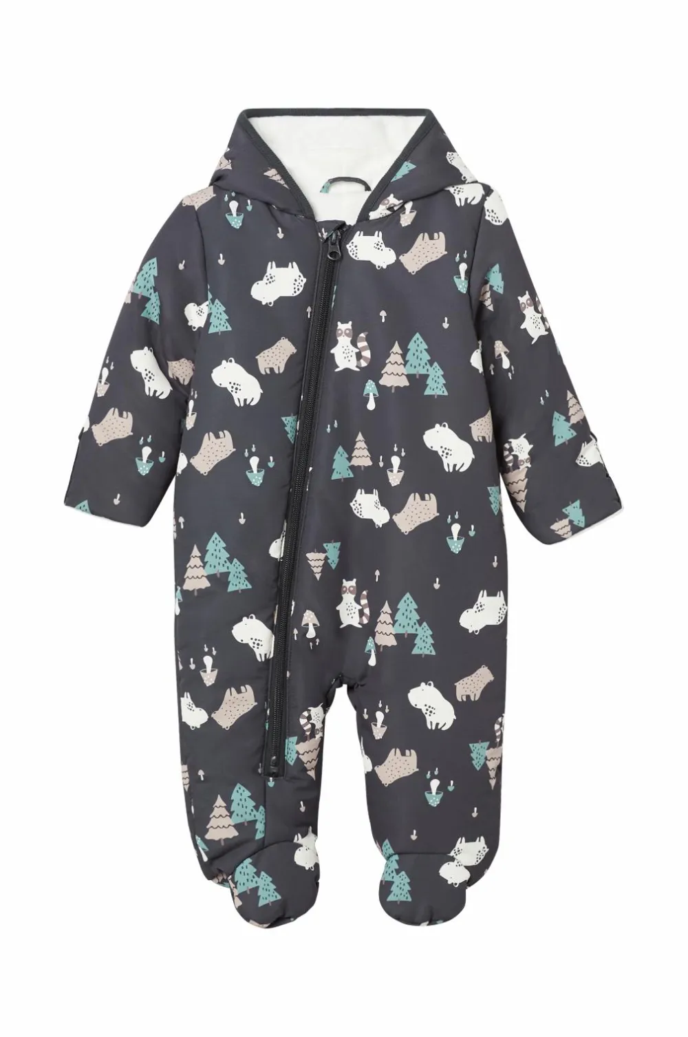 Ellos Collection Babyoverall Honey Mørkegråmønstret Outlet