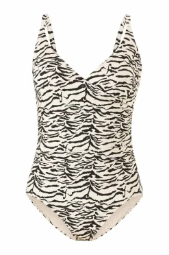 Ellos Collection Badedragt med formende effekt Zebramønstret Hot