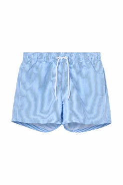 Ellos Collection Badeshorts Blå hvid stribet New