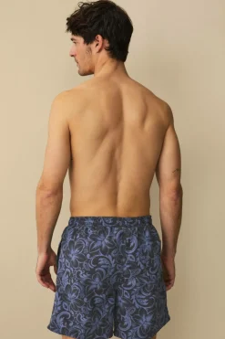 Ellos Collection Badeshorts Sort/blåmønstret