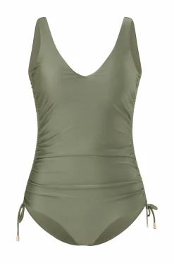 Ellos Badedragter>Collection Badedragt med løbegang Grøn