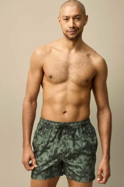 Ellos Badetøj>Collection Badebukser Caleb Grøn blomstret