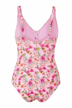 Ellos Collection Badedragt med drapering Rosablom Sale