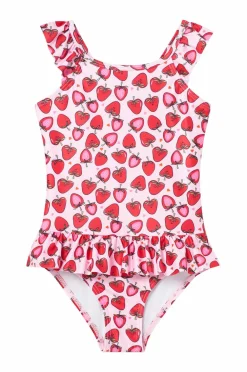 Ellos Collection Badedragt Lotta Rosa/rødmønstret Clearance