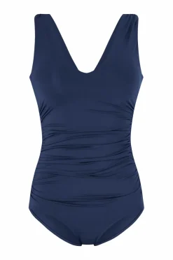 Ellos Collection Badedragt med draperet front Mørkeblå Clearance