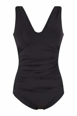 Ellos Badedragter>Collection Badedragt med draperet front Sort