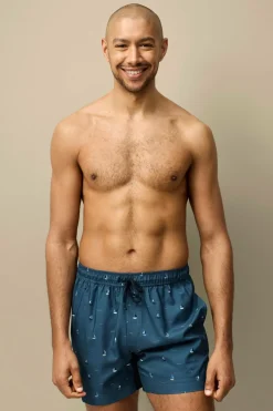 Ellos Badetøj>Collection Badebukser Caleb Blåmønstret