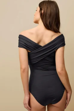 Ellos Collection Badedragt med bandeau-udskæring Sort New