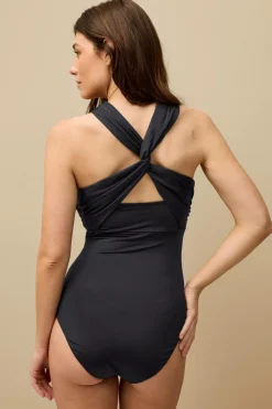 Ellos Collection Badedragt med bandeau-udskæring Sort New