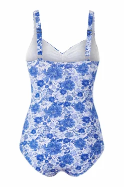 Ellos Collection Badedragt med formende effekt Blue floral Online