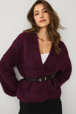 Ellos Trøjer & Cardigans>Collection Åben cardigan Vinrød