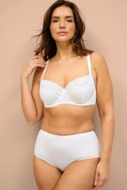 Ellos Bh'Er>Collection Bh med bøjler i blonde på toppen Hvid