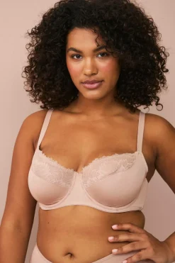 Ellos Collection Bh med bøjler i blonde på toppen Beige Hot