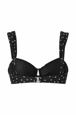 Ellos Collection Bikini-BH med bøjle Sort/hvidprikket Hot