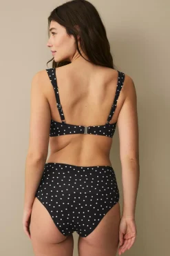 Ellos Collection Bikini-BH med bøjle Sort/hvidprikket Hot