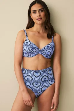 Ellos Bikinier & Bikinidele>Collection Bikinitrusser i hipster-design Blåmønstret