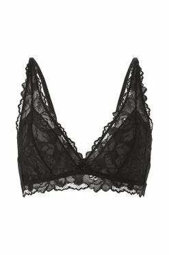 Ellos Collection Bøjleløs bh i blonde Sort Outlet