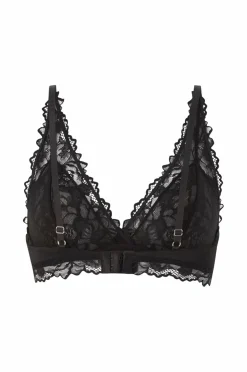 Ellos Collection Bøjleløs bh i blonde Sort Outlet