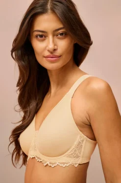 Ellos Collection Bøjle-bh med blondedetaljer Beige