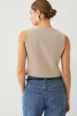 Ellos Collection Blazer-vest Beige Discount