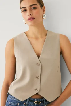 Ellos Collection Blazer-vest Beige Discount