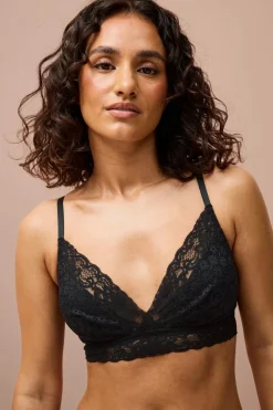 Ellos Bh'Er>Collection Blød BH i blonde Sort