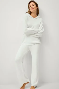 Ellos Collection Blød hættetrøje Hvid Clearance