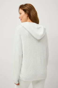 Ellos Collection Blød hættetrøje Hvid Clearance