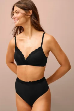 Ellos Collection Blød BH med blondedetaljer Sort Online