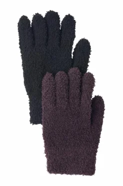 Ellos Handsker & Vanter>Collection Bløde handsker Sort/brun