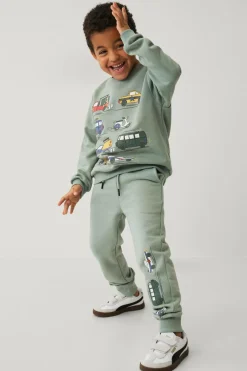 Ellos Bukser & Leggings>Collection Bløde bukser med print lysegrøn