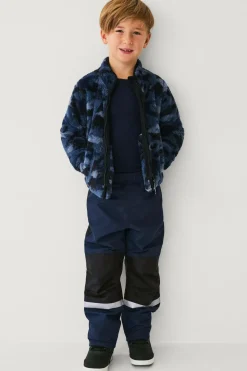 Ellos Collection Blød pelsjakke Mønstret blå Sale