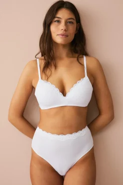 Ellos Collection Blød BH med blondedetaljer Hvid Online