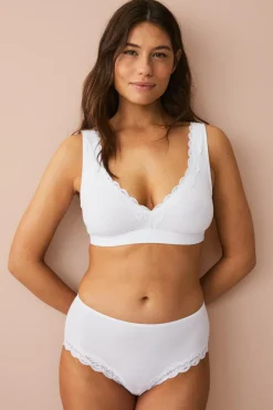 Ellos Collection Blød BH med blondekant Hvid Hot