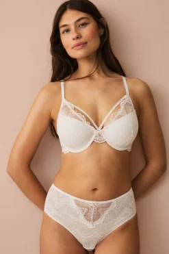 Ellos Trusser>Collection Blondetrusser med brasiliansk snit Hvid