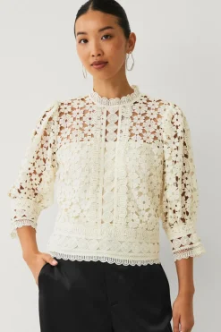 Ellos Skjorter & Bluser>Collection Blondebluse Hvid