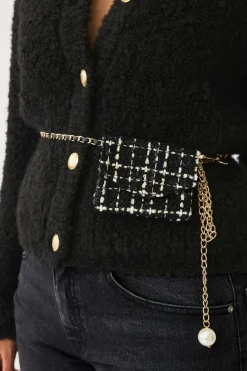 Ellos Collection Bælte Katja med lille taske Sort