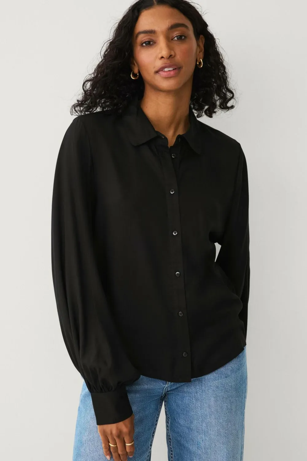 Ellos Skjorter & Bluser>Collection Bluse i viskose sort