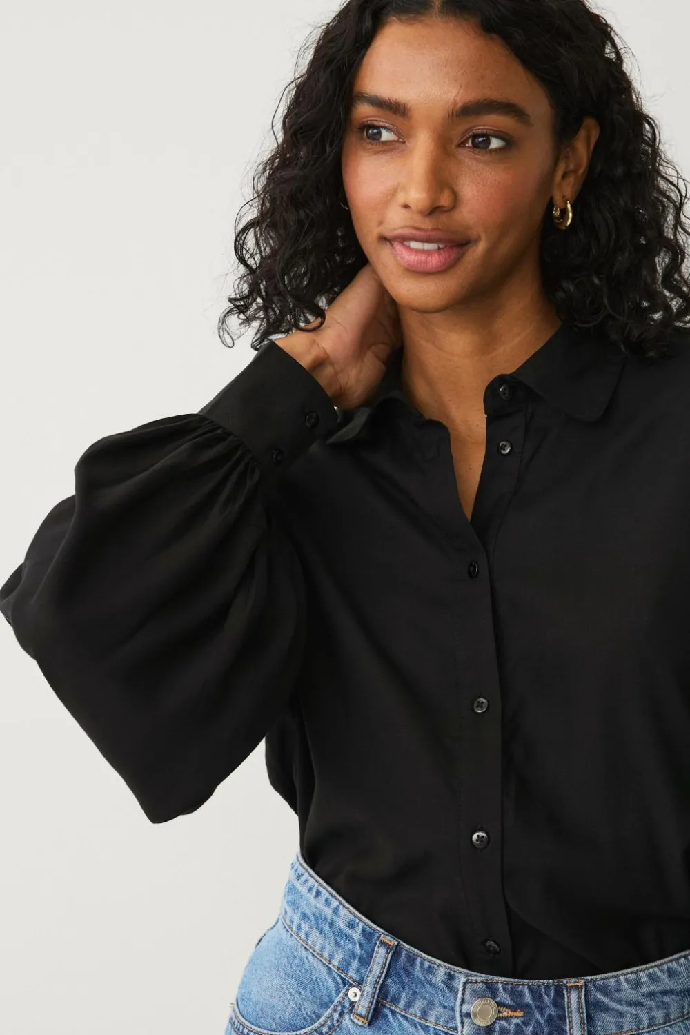 Ellos Skjorter & Bluser>Collection Bluse i viskose sort